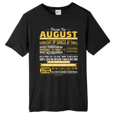 Born In August Leo Zodiac Virgo Birthday Tall Fusion ChromaSoft Performance T-Shirt