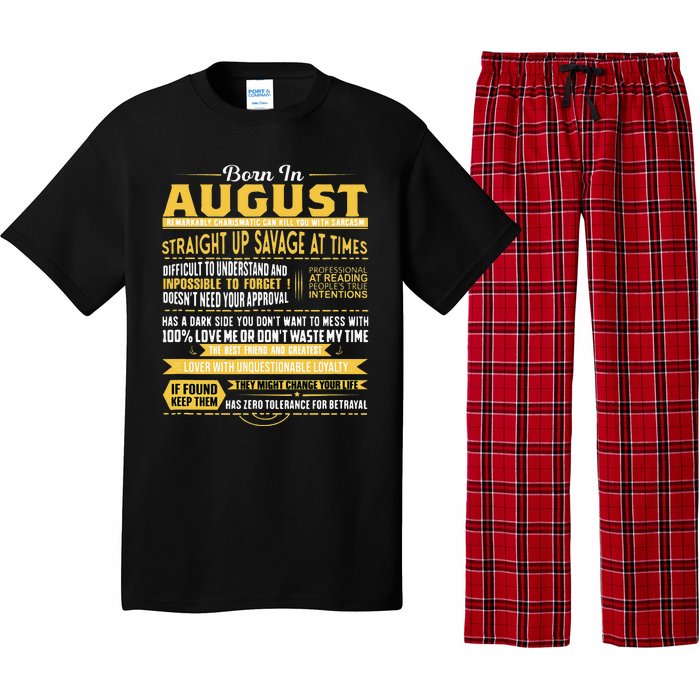 Born In August Leo Zodiac Virgo Birthday Pajama Set