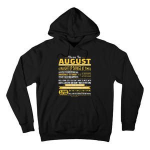 Born In August Leo Zodiac Virgo Birthday Tall Hoodie