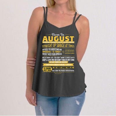 Born In August Leo Zodiac Virgo Birthday Women's Strappy Tank