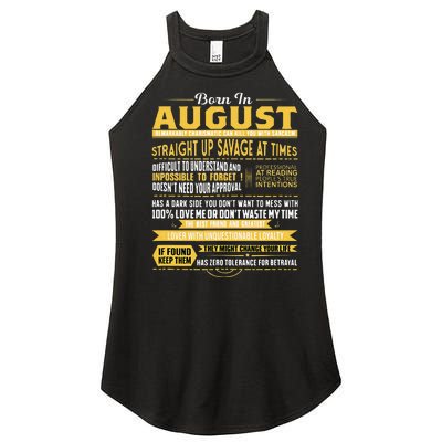 Born In August Leo Zodiac Virgo Birthday Women’s Perfect Tri Rocker Tank