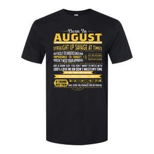 Born In August Leo Zodiac Virgo Birthday Softstyle CVC T-Shirt