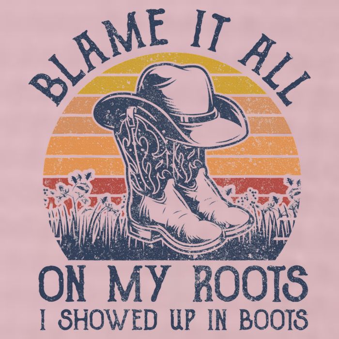 Blame It All On My Roots Cowboy Hat Western Country Music 25L Jumbo Tote