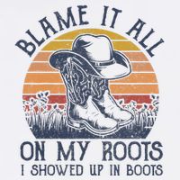 Blame It All On My Roots Cowboy Hat Western Country Music Wool Snapback Cap