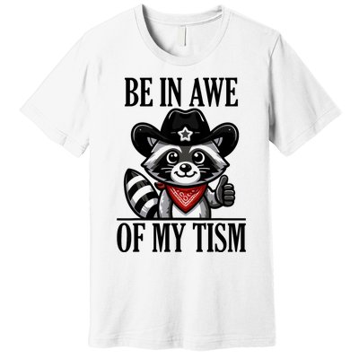 Be In Awe Of My Tism Funny Premium T-Shirt