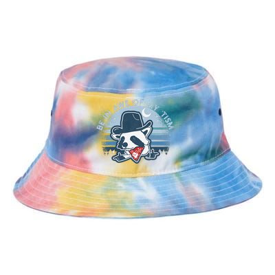 Be In Awe Of My Tism Funny Autism Awareness Tie Dye Newport Bucket Hat