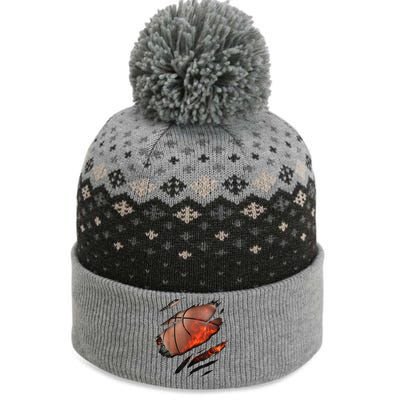 Basketball Inside A Cool Gift Basketball In Me Design Basketballdesign The Baniff Cuffed Pom Beanie