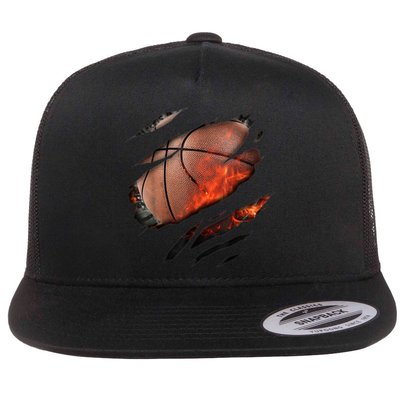 Basketball Inside A Cool Gift Basketball In Me Design Basketballdesign Flat Bill Trucker Hat