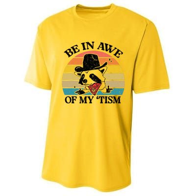 Be In Awe Of My Tism Retro Style Funny Performance Sprint T-Shirt