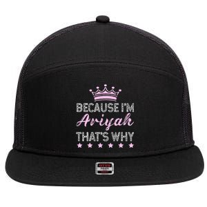 Because IM Ariyah ThatS Why Personalised Ariyah 7 Panel Mesh Trucker Snapback Hat