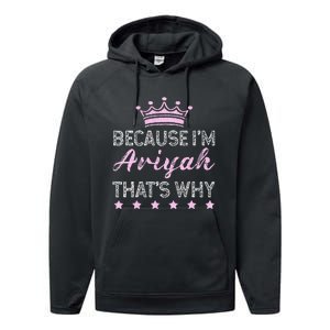 Because IM Ariyah ThatS Why Personalised Ariyah Performance Fleece Hoodie