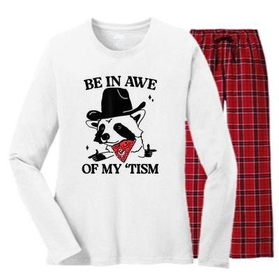 Be In Awe Of My Tism Women's Long Sleeve Flannel Pajama Set 