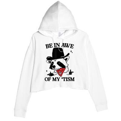 Be In Awe Of My Tism Crop Fleece Hoodie