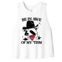 Be In Awe Of My Tism Women's Racerback Cropped Tank