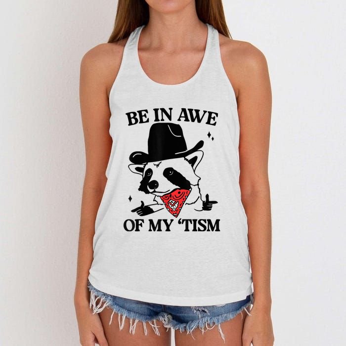 Be In Awe Of My Tism Women's Knotted Racerback Tank