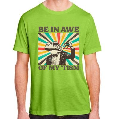 Be In Awe Of My Tism Retro Funny Frog Autism Adult ChromaSoft Performance T-Shirt