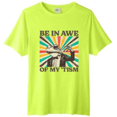 Be In Awe Of My Tism Retro Funny Frog Autism Tall Fusion ChromaSoft Performance T-Shirt