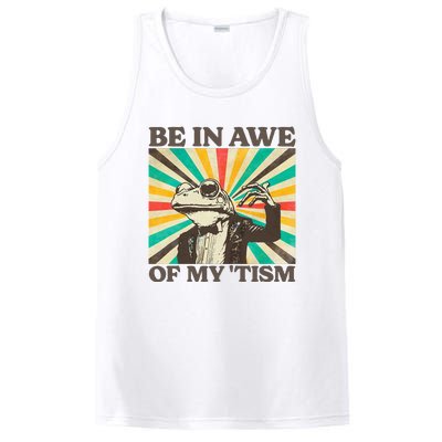 Be In Awe Of My Tism Retro Funny Frog Autism PosiCharge Competitor Tank