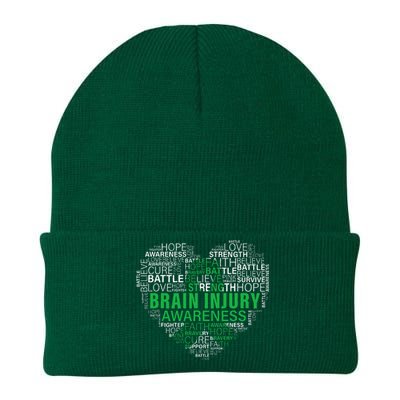 Brain Injury Awareness Fighting Hope Support Strong Warrior Knit Cap Winter Beanie