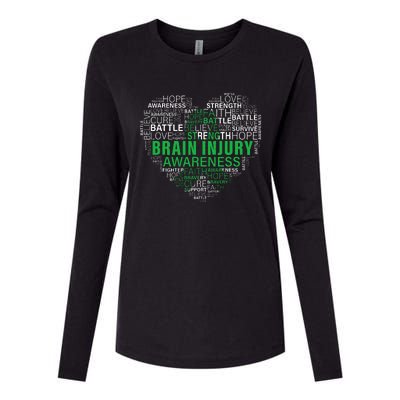 Brain Injury Awareness Fighting Hope Support Strong Warrior Womens Cotton Relaxed Long Sleeve T-Shirt