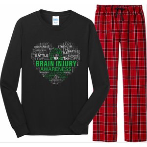 Brain Injury Awareness Fighting Hope Support Strong Warrior Long Sleeve Pajama Set