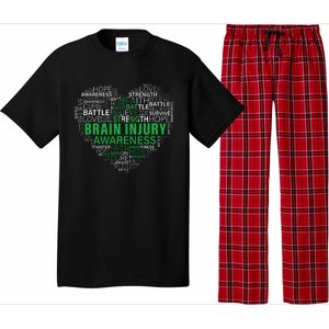 Brain Injury Awareness Fighting Hope Support Strong Warrior Pajama Set