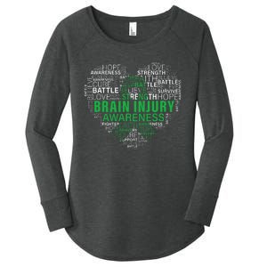 Brain Injury Awareness Fighting Hope Support Strong Warrior Women's Perfect Tri Tunic Long Sleeve Shirt