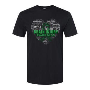 Brain Injury Awareness Fighting Hope Support Strong Warrior Softstyle CVC T-Shirt