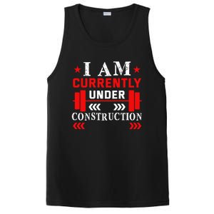 Backprint I Am Currently Under Construction Workout Gift PosiCharge Competitor Tank