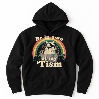 Be In Awe Of My Tism Raccoon Hoodie