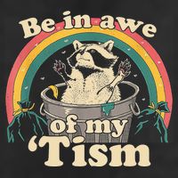 Be In Awe Of My Tism Raccoon Adult Drive Performance Visor