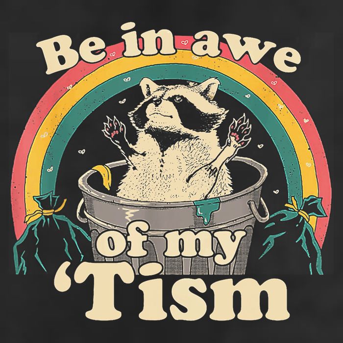 Be In Awe Of My Tism Raccoon Adult Drive Performance Visor