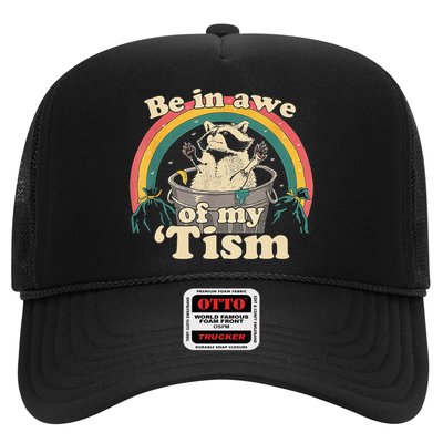 Be In Awe Of My Tism Raccoon Trucker Hat