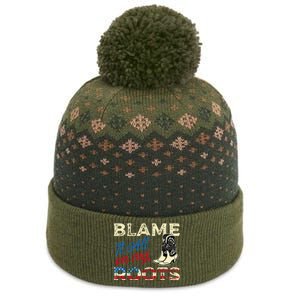 Blame It All On My Roots Country Music Lover Southern The Baniff Cuffed Pom Beanie