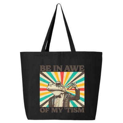 Be In Awe Of My Tism Retro Funny Frog Autism 25L Jumbo Tote