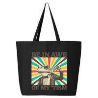 Be In Awe Of My Tism Retro Funny Frog Autism 25L Jumbo Tote