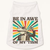 Be In Awe Of My Tism Retro Funny Frog Autism Doggie Tank