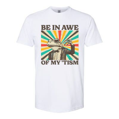 Be In Awe Of My Tism Retro Funny Frog Autism Softstyle CVC T-Shirt