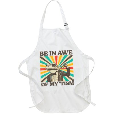 Be In Awe Of My Tism Retro Funny Frog Autism Apron