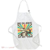 Be In Awe Of My Tism Retro Funny Frog Autism Apron