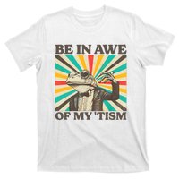 Be In Awe Of My Tism Retro Funny Frog Autism T-Shirt