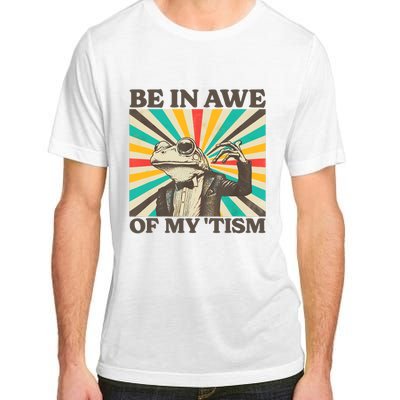 Be In Awe Of My Tism Retro Funny Frog Autism Adult ChromaSoft Performance T-Shirt