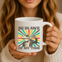 Be In Awe Of My Tism Retro Funny Frog Autism Mug