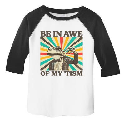 Be In Awe Of My Tism Retro Funny Frog Autism Toddler Fine Jersey T-Shirt