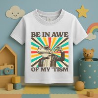 Be In Awe Of My Tism Retro Funny Frog Autism Toddler T-Shirt