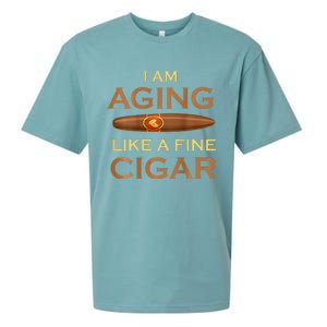 Backprint I Am Aging Like A Fine Cigar Sueded Cloud Jersey T-Shirt