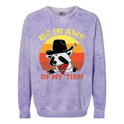 Be In Awe Of My Tism Colorblast Crewneck Sweatshirt