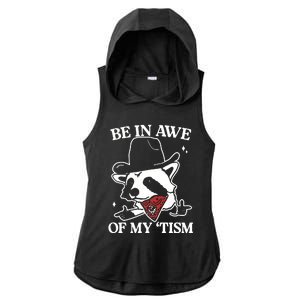 Be In Awe Of My Tism Retro Style Ladies PosiCharge Tri-Blend Wicking Draft Hoodie Tank