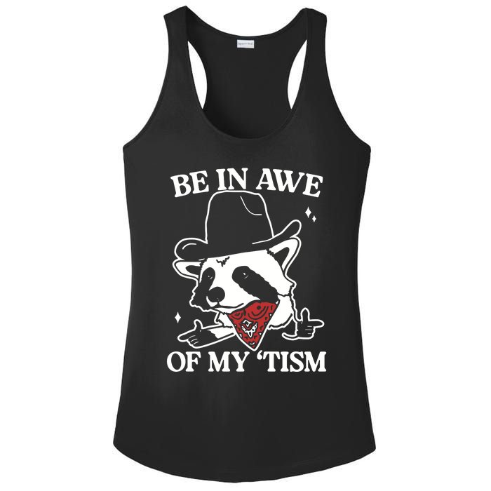 Be In Awe Of My Tism Retro Style Ladies PosiCharge Competitor Racerback Tank