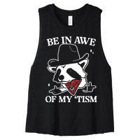 Be In Awe Of My Tism Retro Style Women's Racerback Cropped Tank